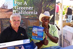 Edward L. Wallace and Richard Cohenat the CLCA booth at an event in Irvine, Calif. Photo: Edward L. Wallace
