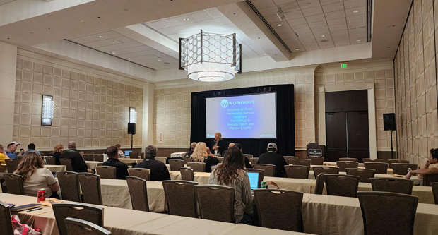 Beth Berry, vice president of turf and ornamental sales for Advanced Turf Solutions, led a class on how WorkWave technology can improve customer loyalty and reduce churn. (Photo: LM staff)